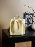 Chanel 25 AS5600 Medium Backpack Grained Calfskin & Gold-Tone Metal Yellow