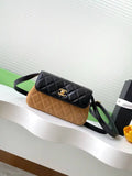 Chanel 25A AP4677 Flap bag Suede &Calfskin Gold-Tone Metal