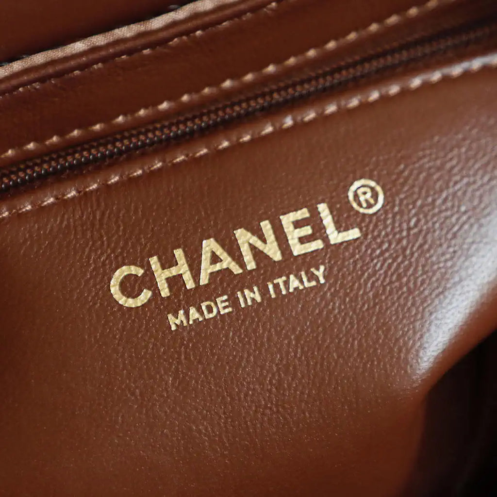 Chanel 25A AS4416 Mini Shopping Bag Kelly sequins Coffee