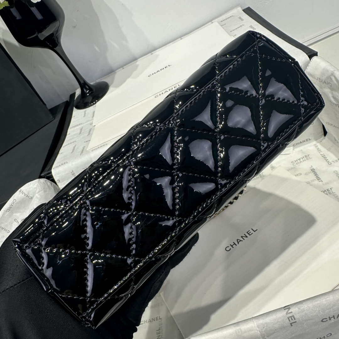 Chanel 25A AS4416 Mini Shopping Bag Mirror Calfskin Black - Default Title - View 6