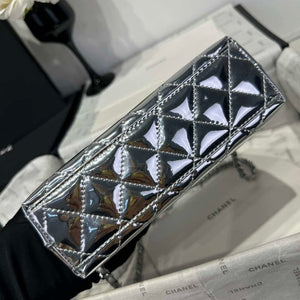 Chanel 25A AS4416 Mini Shopping Bag Mirror Calfskin Silver - Default Title - View 6