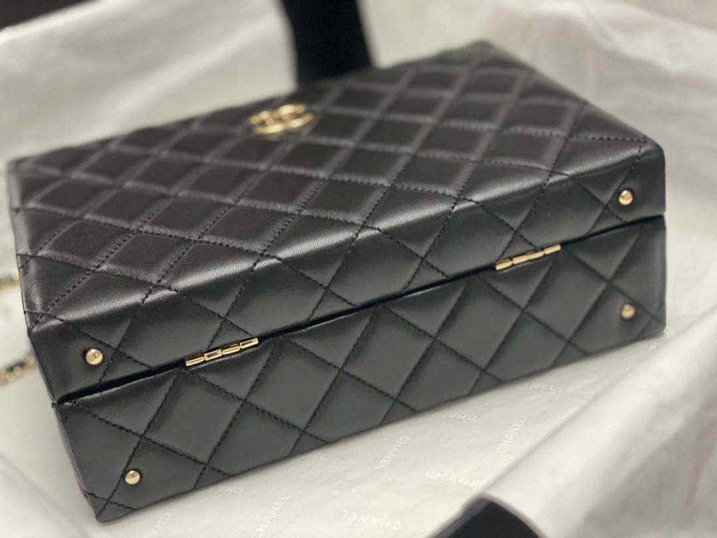 Chanel 25A AS5167 Small box bag Lambskin Black
