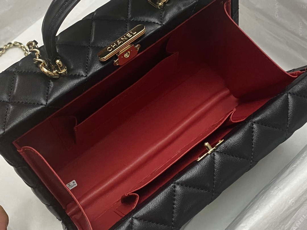 Chanel 25A AS5167 Small box bag Lambskin Black