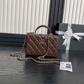 Chanel 25A AS5167 Small box bag Lambskin Dark Brown