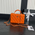 Chanel 25A AS5167 Small box bag Lambskin Orange - Default Title - View 1