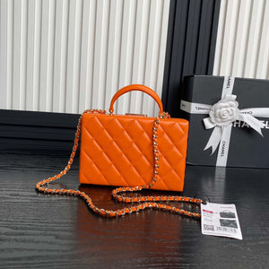 Chanel 25A AS5167 Small box bag Lambskin Orange - Default Title - View 3