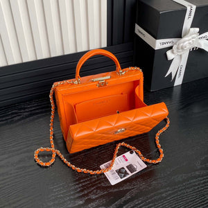 Chanel 25A AS5167 Small box bag Lambskin Orange - Default Title - View 9