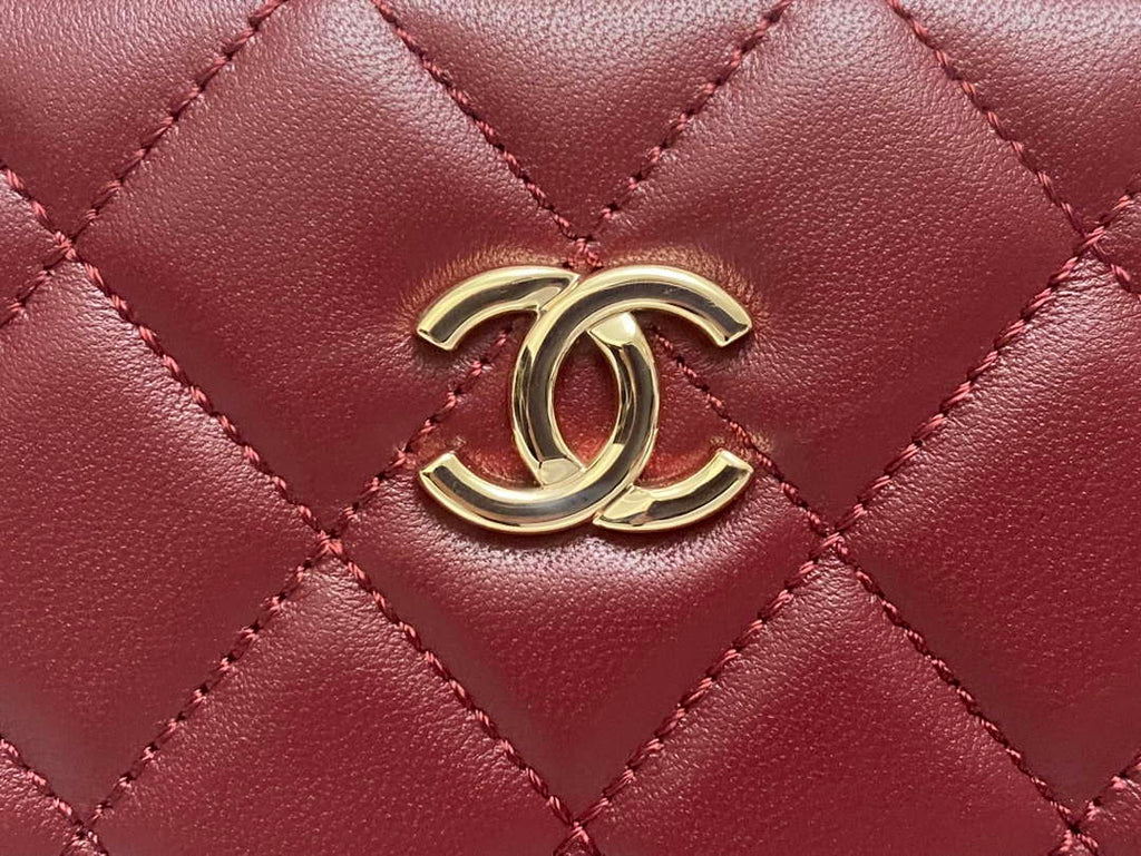 Chanel 25A AS5167 Small box bag Lambskin Red