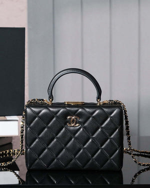 Chanel 25A AS5167 Autumn and Winter New Vanity Box Lambskin Bag Black - Default Title - View 1