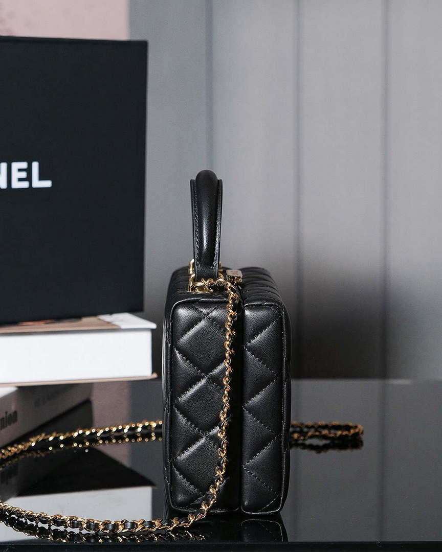 Chanel 25A AS5167 Autumn and Winter New Vanity Box Lambskin Bag Black - Default Title - View 3