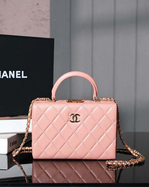 Chanel 25A AS5167 Autumn and Winter New Vanity Box Lambskin Bag Pink - Default Title - View 1