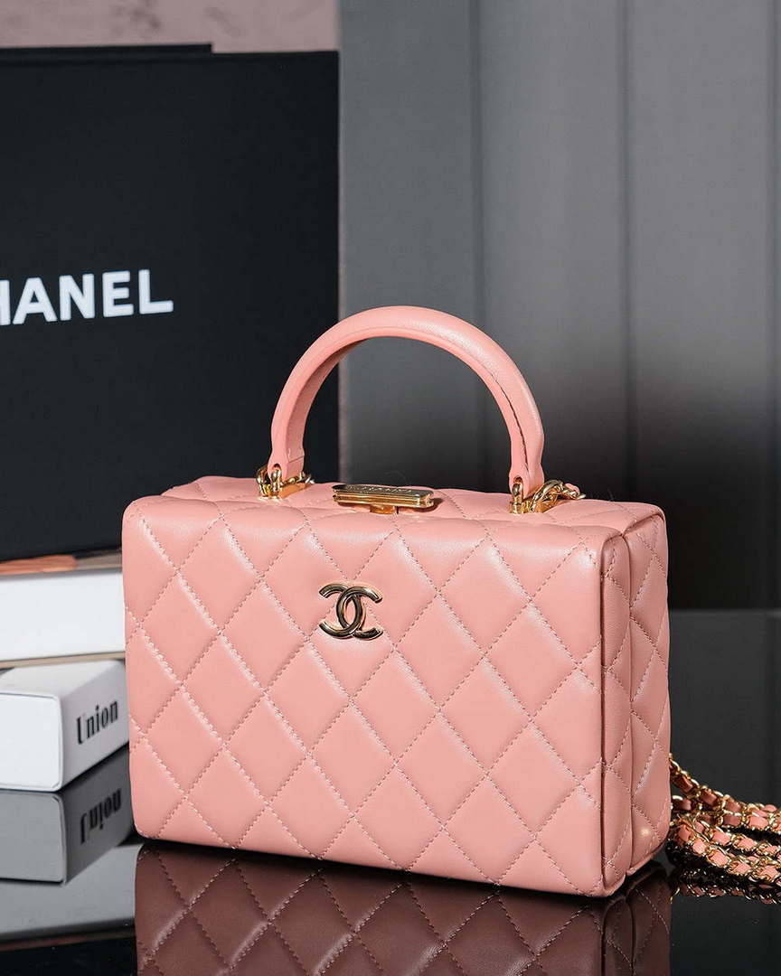 Chanel 25A AS5167 Autumn and Winter New Vanity Box Lambskin Bag Pink - Default Title - View 2