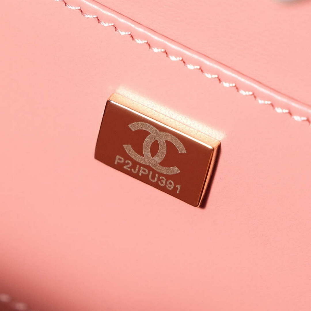Chanel 25A AS5167 Autumn and Winter New Vanity Box Lambskin Bag Pink