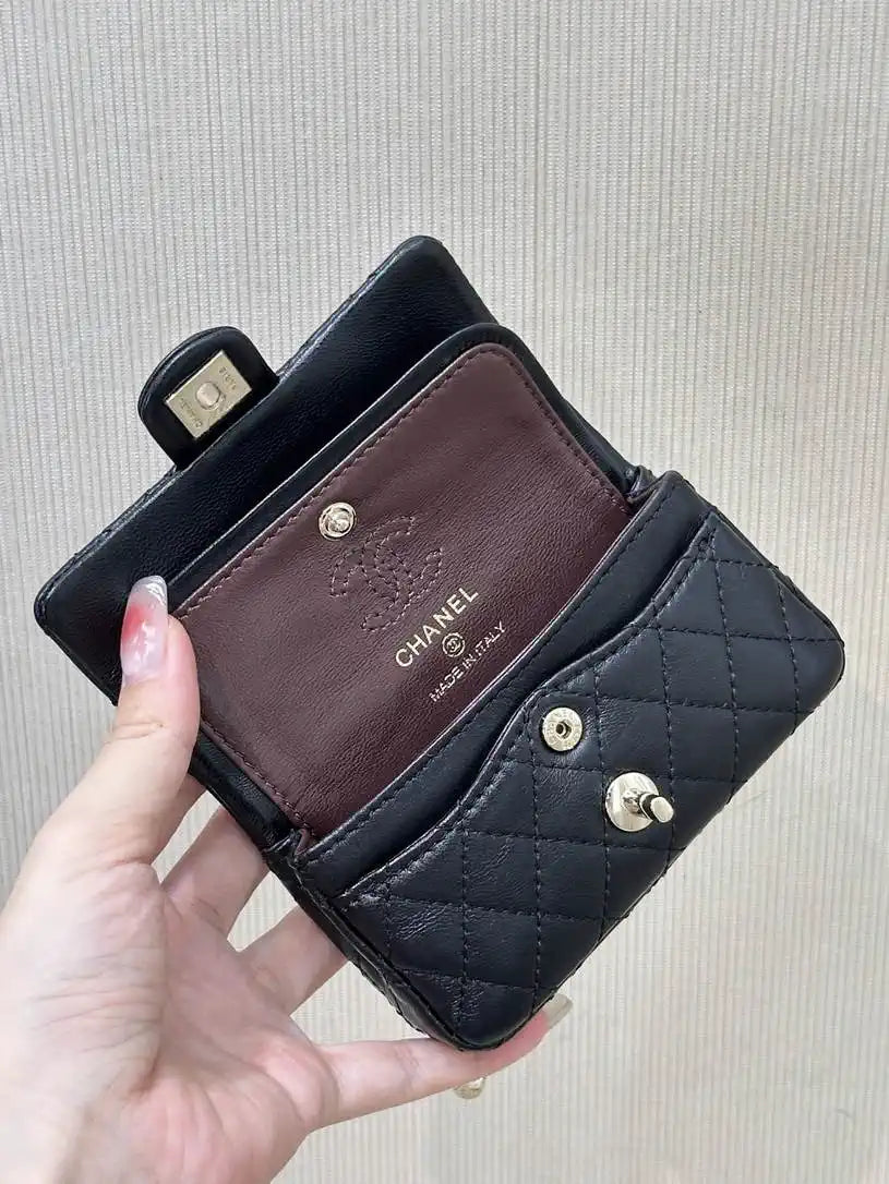 Chanel 25A Mini Flap Bag Lambskin AS4670 Black