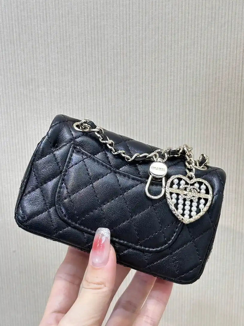 Chanel 25A Mini Flap Bag Lambskin AS4670 Black