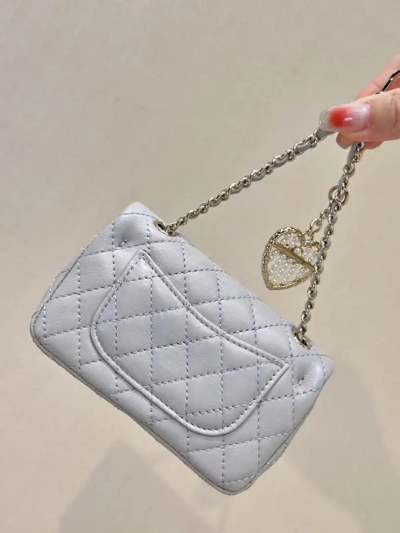Chanel 25A Mini Flap Bag Lambskin AS4670 Gray