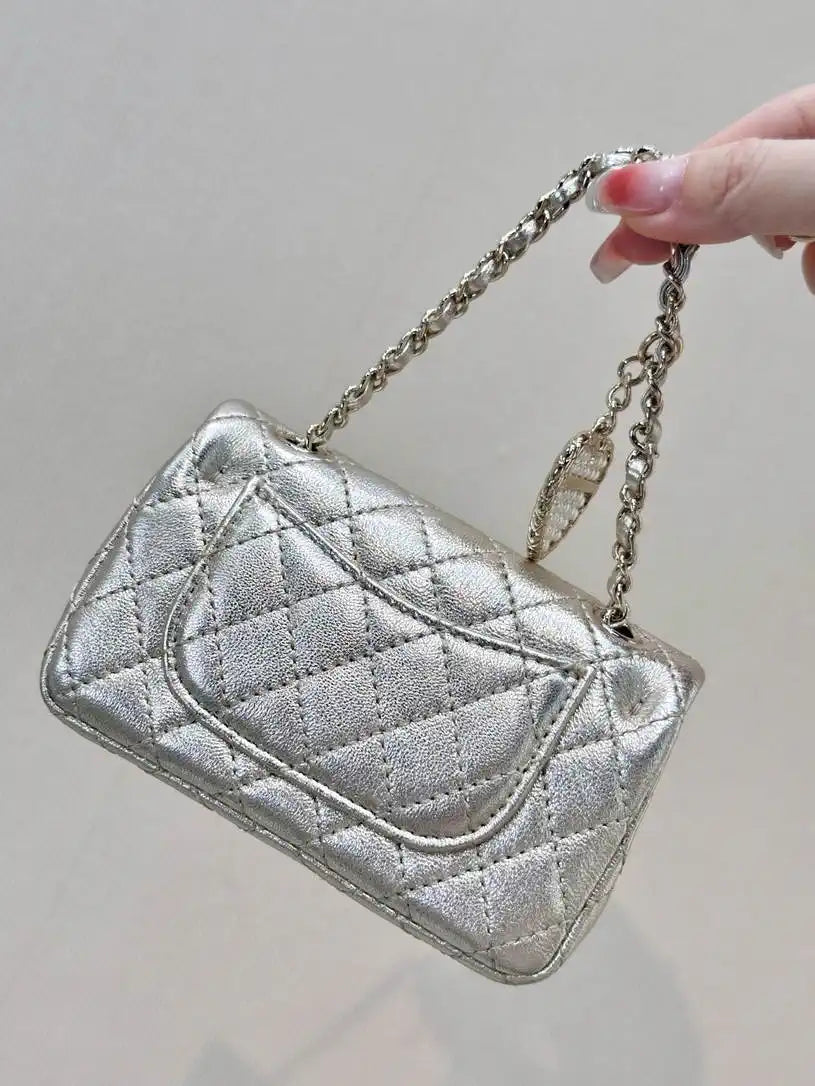 Chanel 25A Mini Flap Bag Lambskin AS4670 Light Gold