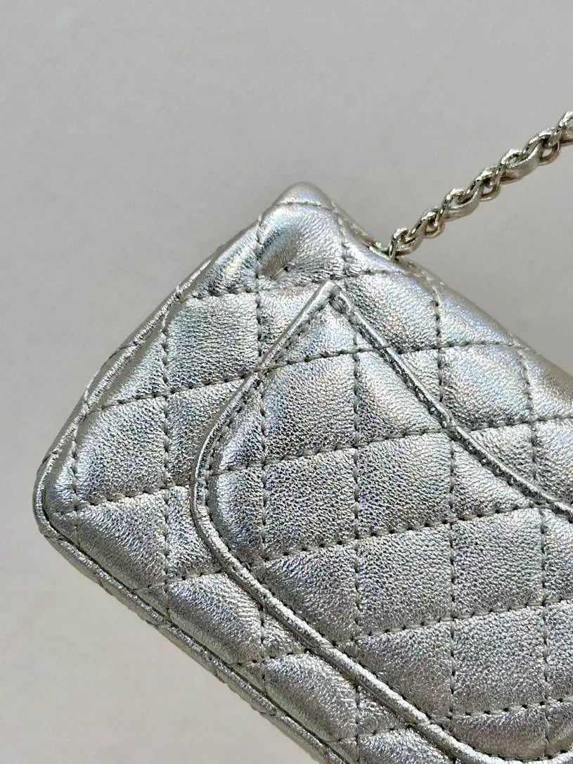 Chanel 25A Mini Flap Bag Lambskin AS4670 Light Gold