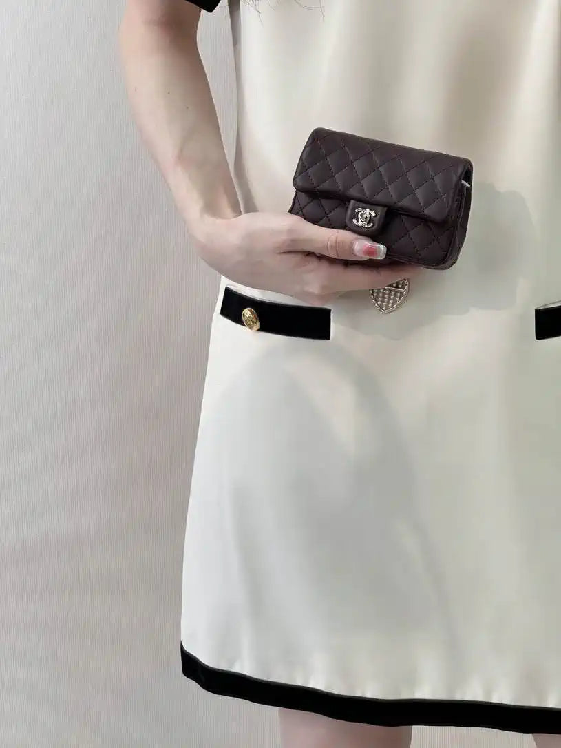 Chanel 25A Mini Flap Bag Lambskin AS4670 Wine Red