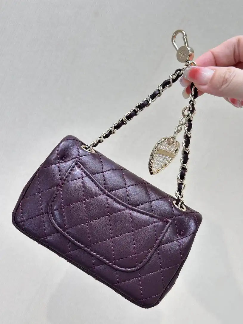 Chanel 25A Mini Flap Bag Lambskin AS4670 Wine Red