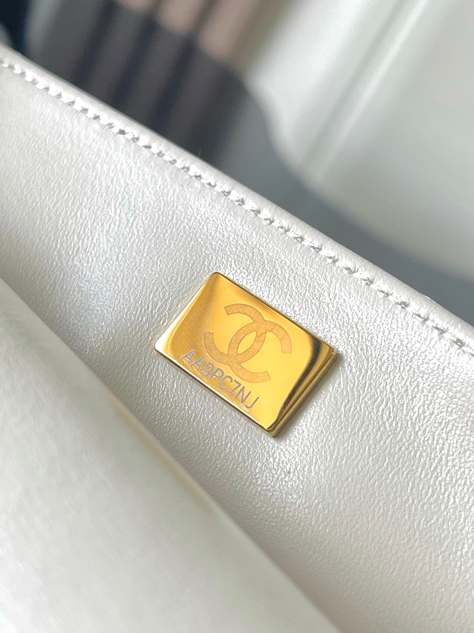 Chanel 25B Backpack Quilted Sequins & Gold-Tone Metal  AS5711 white
