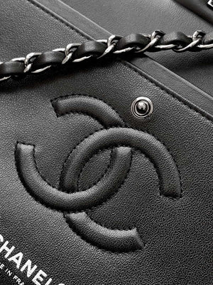 Chanel 25C A01112 Flap Bag Black Fabric Printed - Default Title - View 9