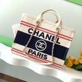 Chanel 25C A66941 Large Shopping Tote Navy Blue - Default Title - View 1