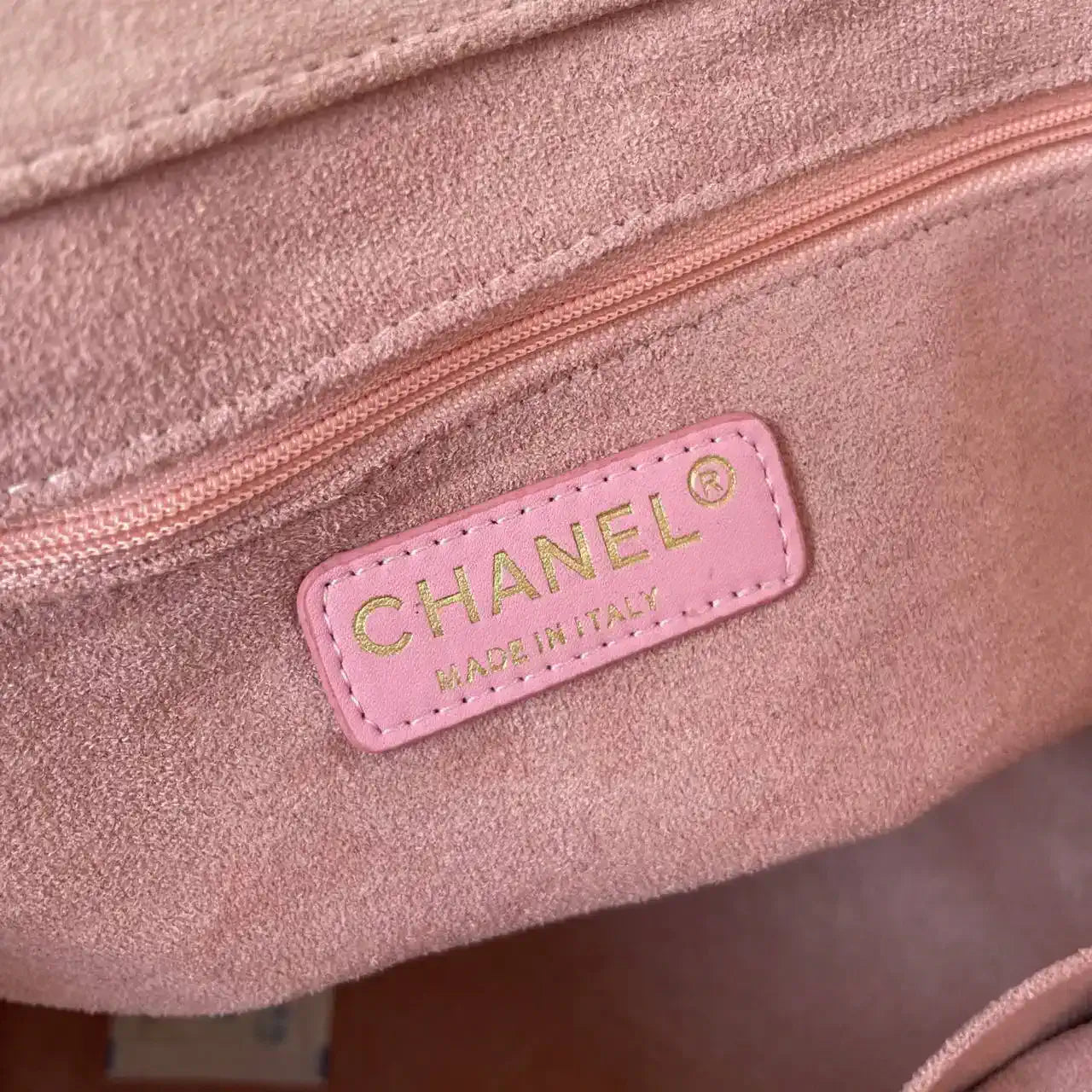 Chanel 25C A66941 Large Shopping Tote Raffia Beige & Pink