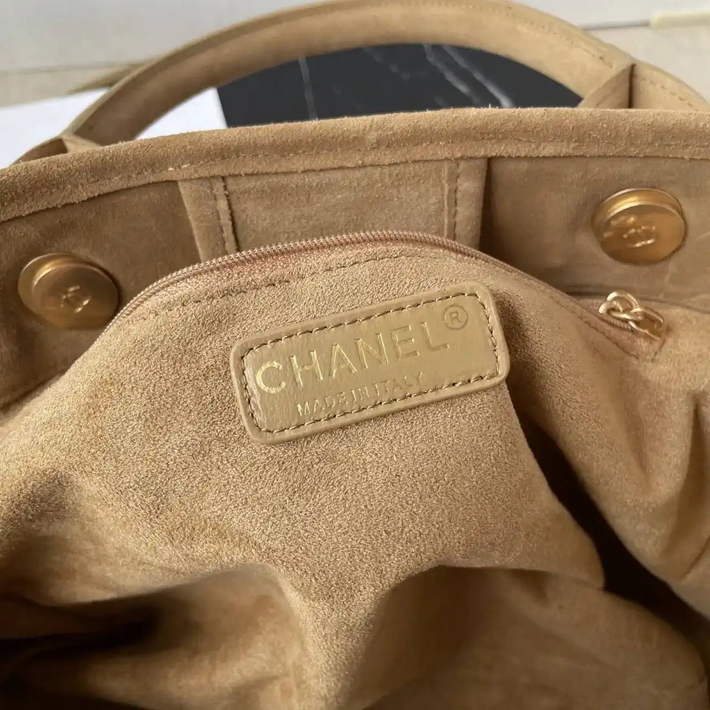 Chanel 25C A66941 Large Shopping Tote Raffia Beige