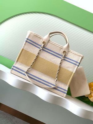 Chanel 25C A66941 Large Shopping Tote Yellow - Default Title - View 3