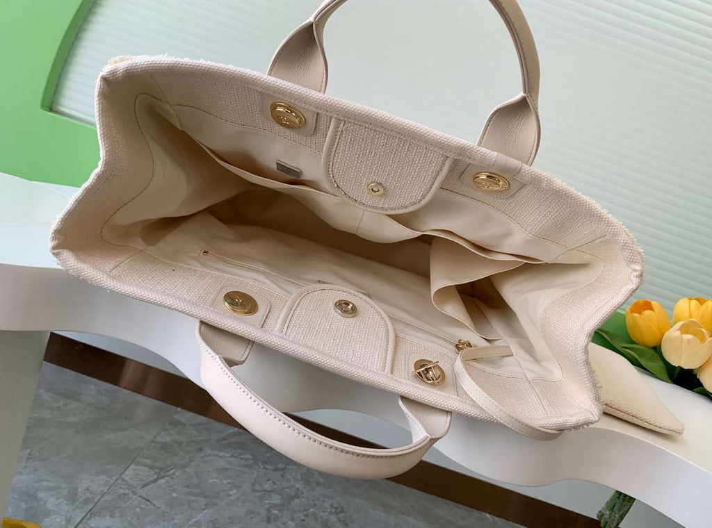 Chanel 25C A66941 Large Shopping Tote Yellow