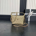 Chanel 25C AP4386 Hobo Grained Calfskin & Gold-Tone Metal Ligth Green