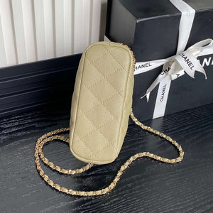 Chanel 25C AP4386 Hobo Grained Calfskin & Gold-Tone Metal Ligth Green - Default Title - View 5