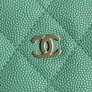 Chanel 25C AP4386 Hobo Grained Calfskin & Gold-Tone Metal Green - Default Title - View 3