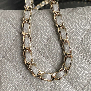 Chanel 25C AP4386 Hobo Grained Calfskin & Gold-Tone Metal Gray - Default Title - View 4