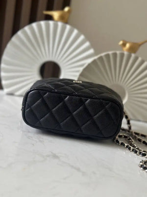 Chanel 25C AP4386 Hobo Grained Calfskin & Gold-Tone Metal Black - Default Title - View 5