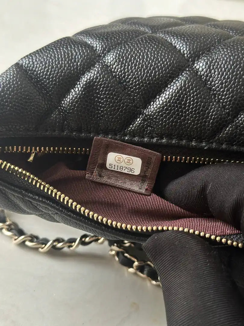 Chanel 25C AP4386 Hobo Grained Calfskin & Gold-Tone Metal Black - Default Title - View 9