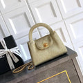 Chanel 25C AS4416 Mini Shopping Bag In Gold thread weaving