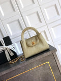 Chanel 25C AS4416 Mini Shopping Bag In Gold thread weaving