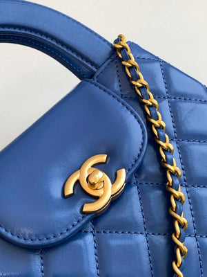 Chanel 25C AS4416 Mini Shopping Bag shiny aged Calfskin Blue - Default Title - View 5