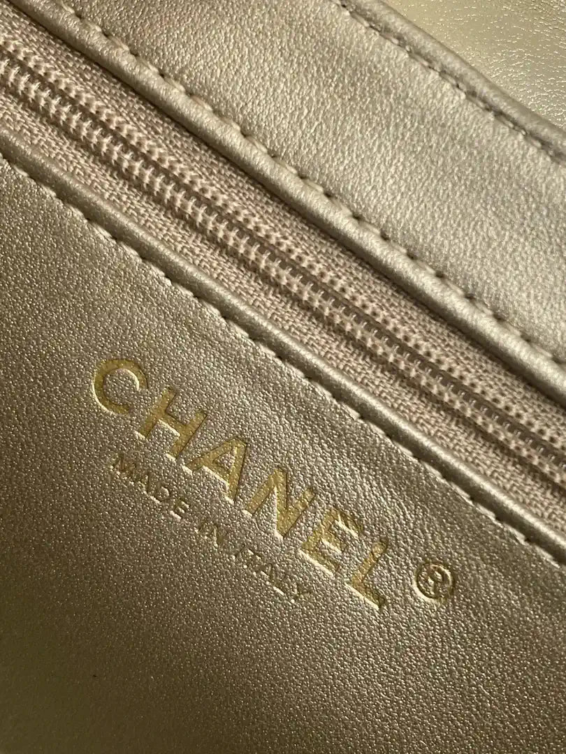Chanel 25C AS4416 Mini Shopping Bag shiny Calfskin Gold