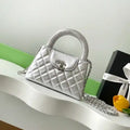 Chanel 25C AS4416 Mini Shopping Bag shiny Calfskin Silver