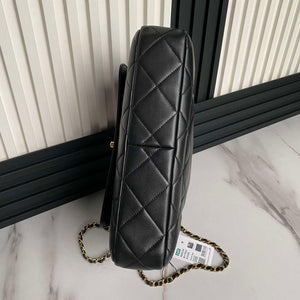 Chanel 25C AS5036 Small Tote Lambskin & Gold-Tone Metal Black - Default Title - View 6
