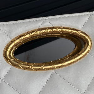 Chanel 25C AS5036 Small Tote Lambskin & Gold-Tone Metal White - Default Title - View 4