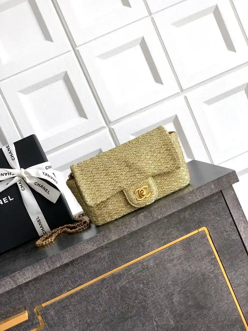 Chanel 25C AS5279 Flap bag Braided Lurex & Gold-Tone Metal