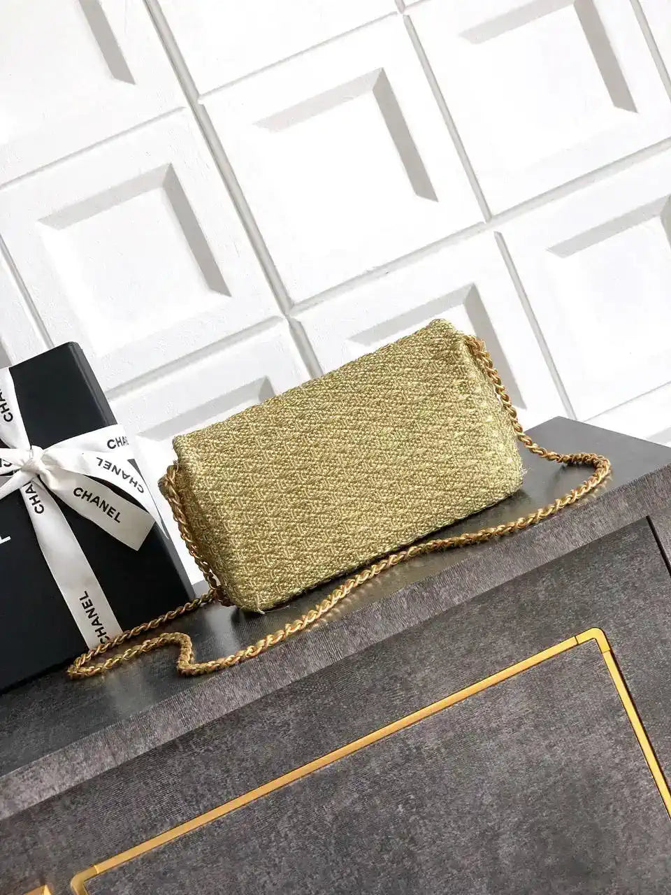 Chanel 25C AS5279 Flap bag Braided Lurex & Gold-Tone Metal