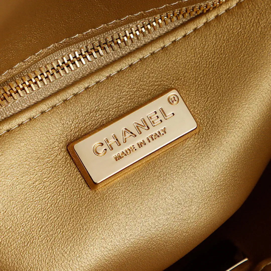 Chanel 25K Evening Butterfly Gold sequin mini AS4561 Lambskin Bag