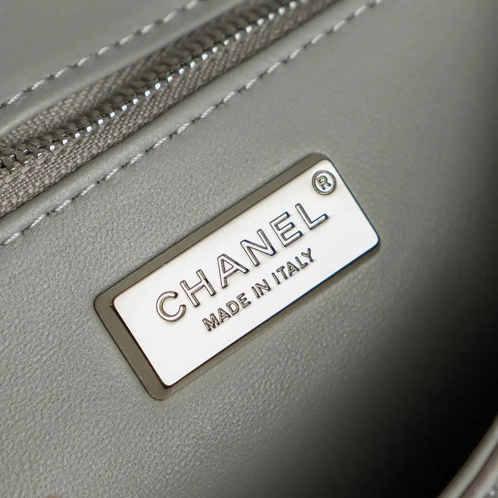 Chanel 25C Evening Butterfly Silver sequin mini AS4561 Lambskin Bag
