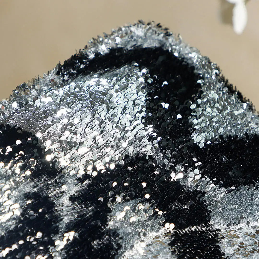 Chanel 25C Evening Butterfly Silver sequin mini AS4561 Lambskin Bag