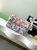 Chanel 25C Evening Purple & Red sequin mini AS4561  limited edition Lambskin Bag